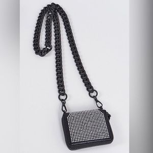 Chain & Rhinestone Wallet Bag